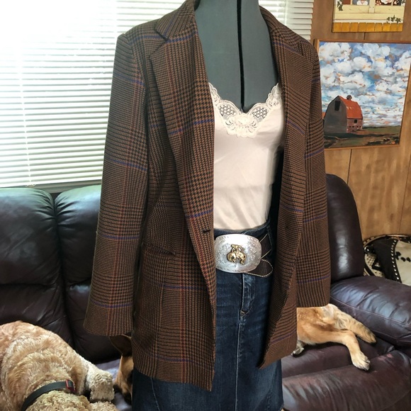 Vintage Plaid Blazer - Picture 3 of 12
